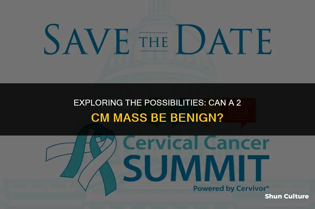 could a 2 cm mass be benin