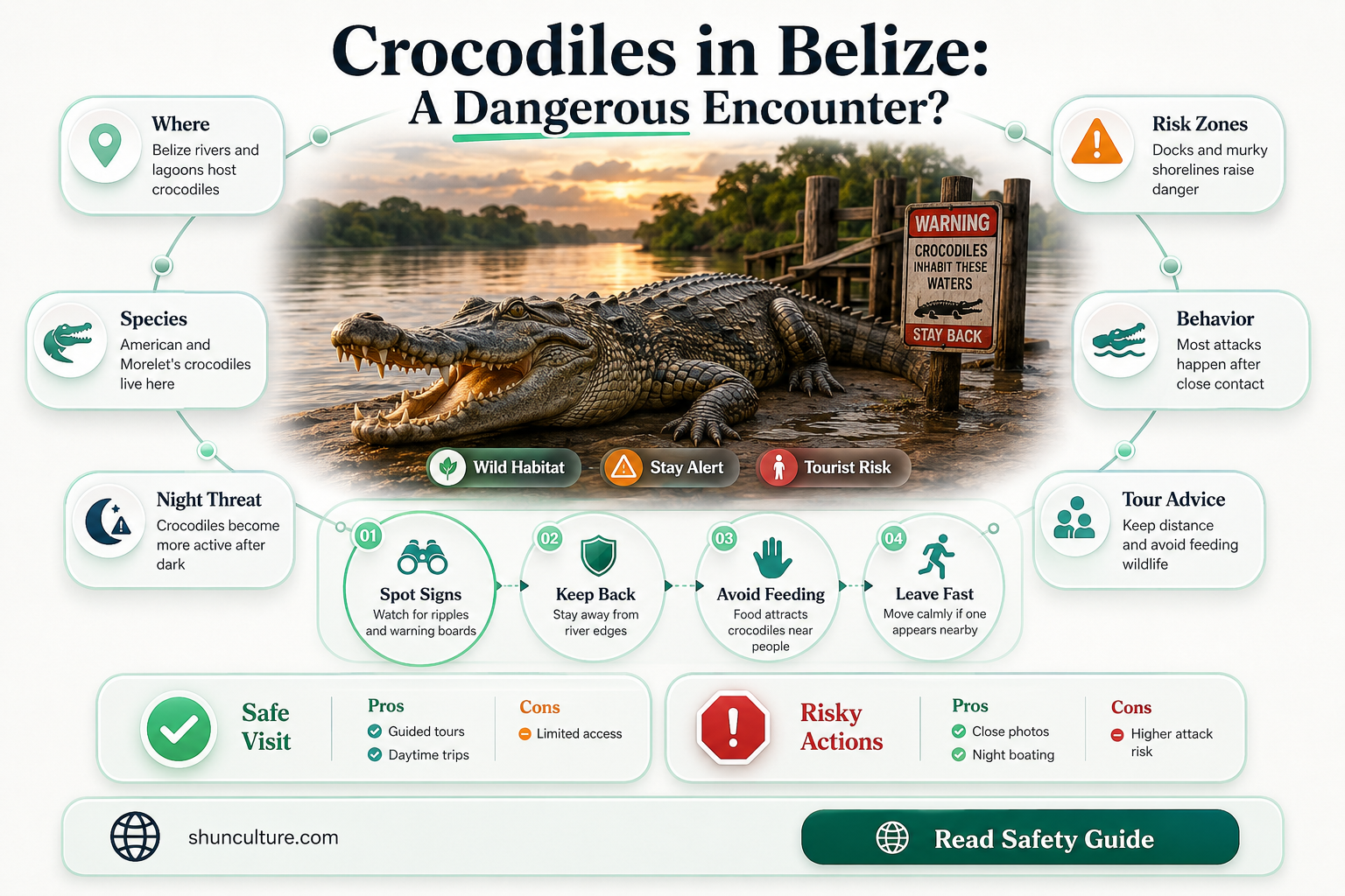 are crocodiles in belize dangerous