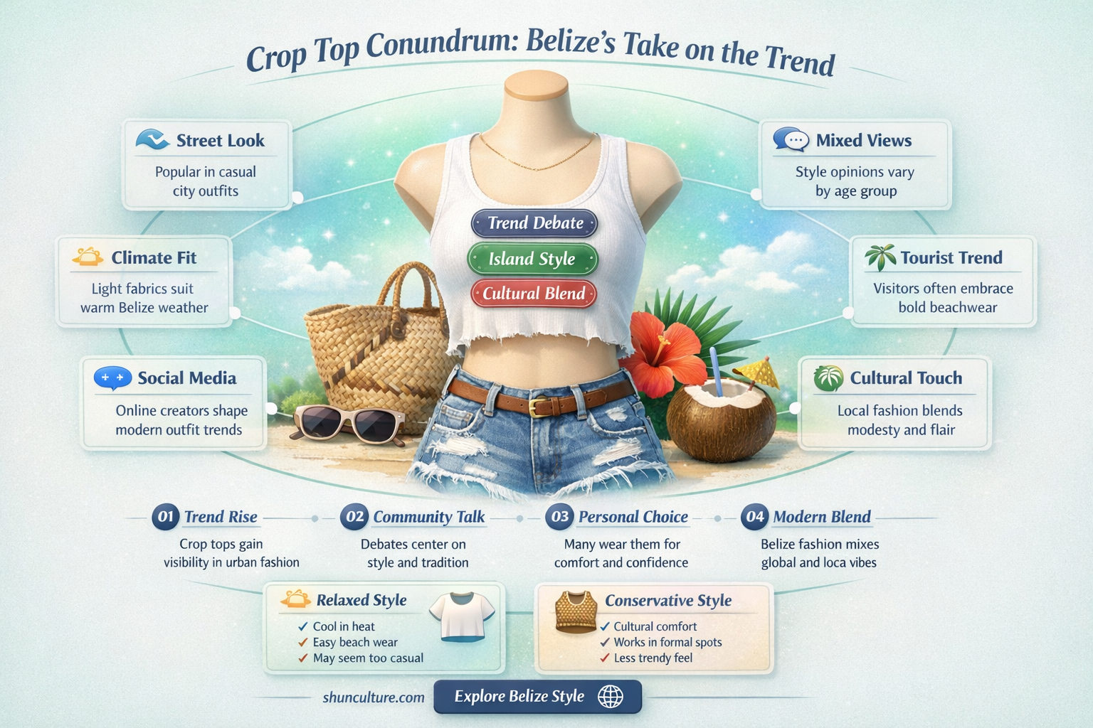 are crop tops ok in belize