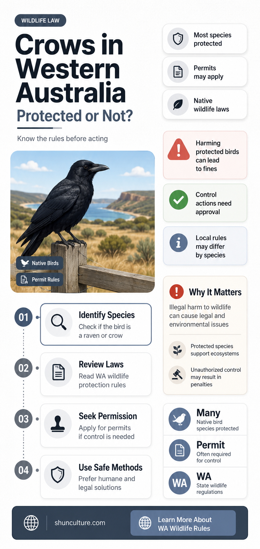 are crows protected in western australia