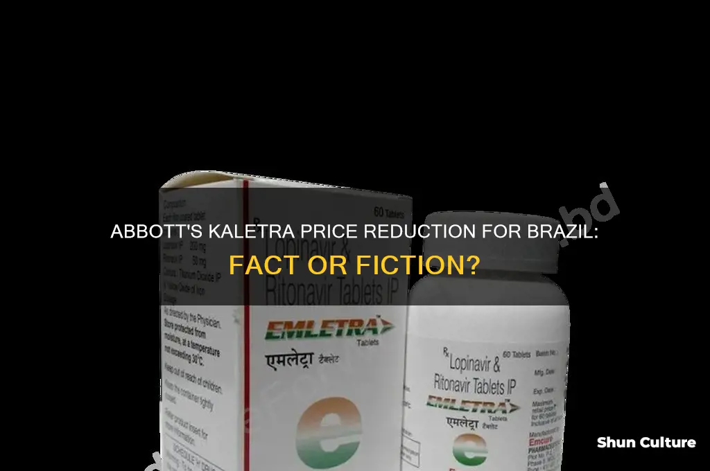 did abbot lower the price of kaletra for brazil