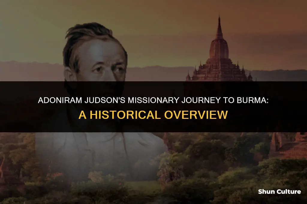 did adoniram judson go to burma