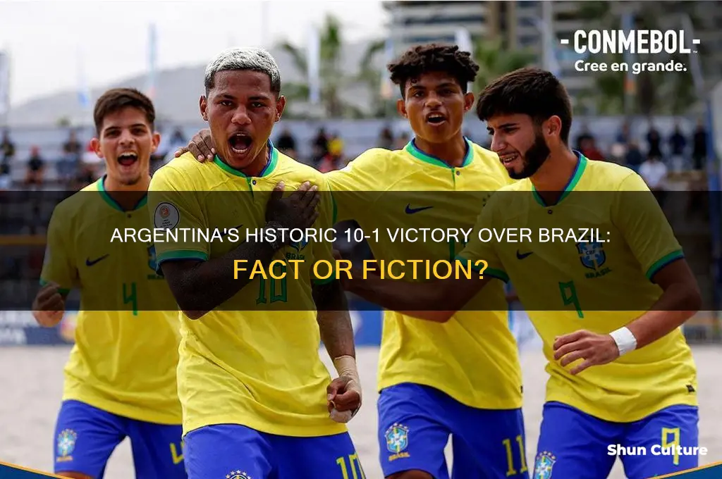 did argentina beat brazil 10-1