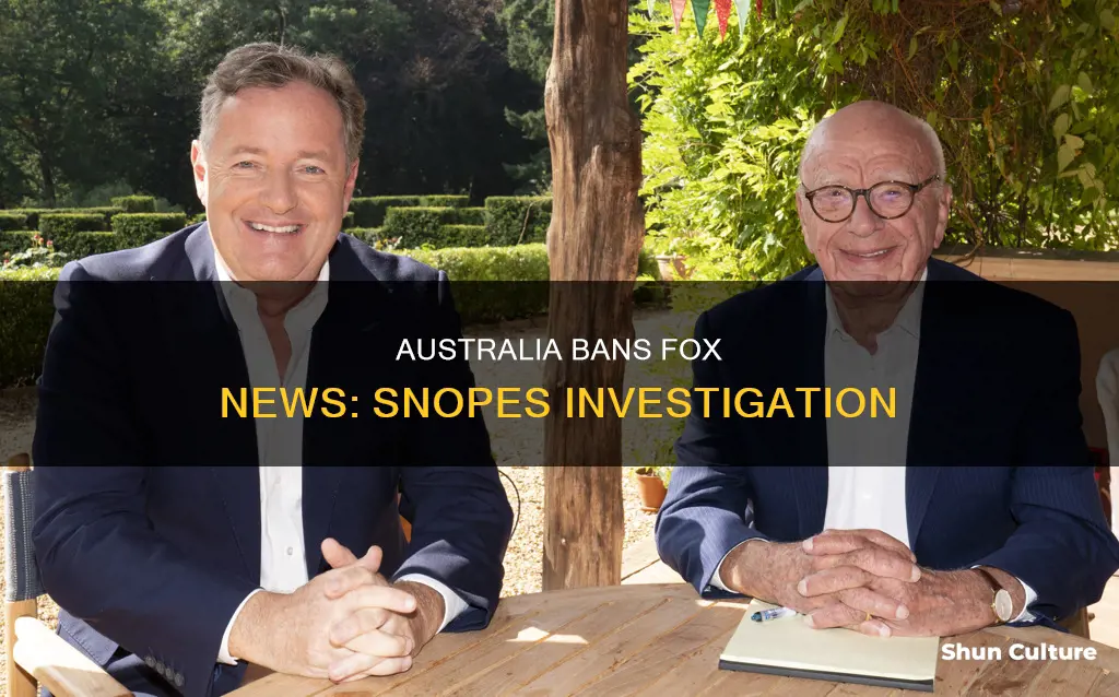 did australia ban fox news snopes