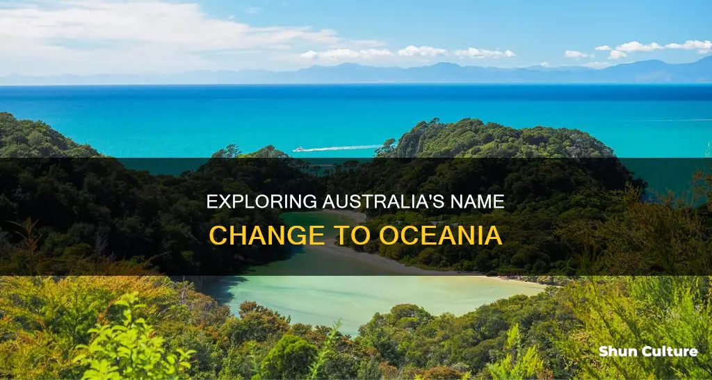 did australia change its name to oceania