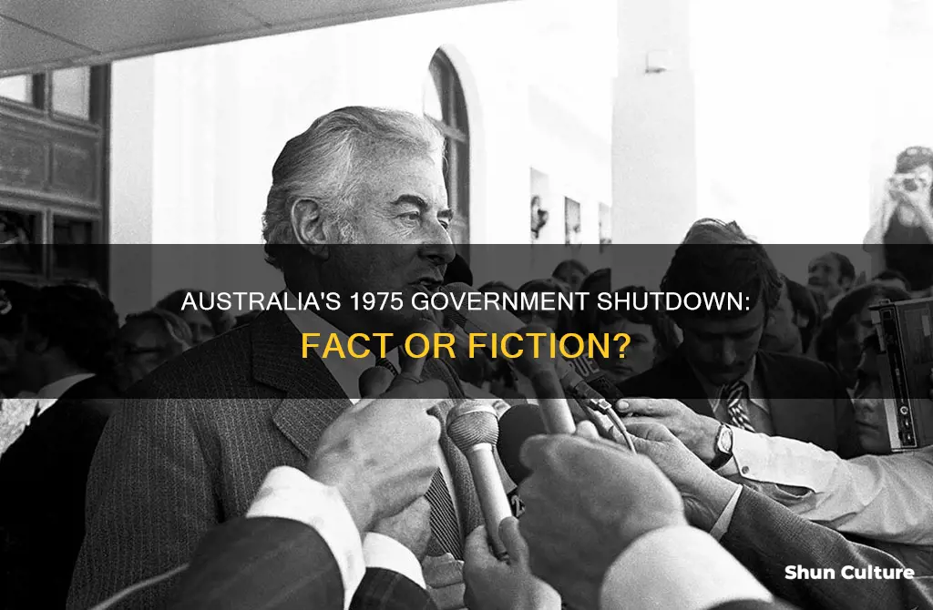 did australia have a government shutdown in 1975 snopes
