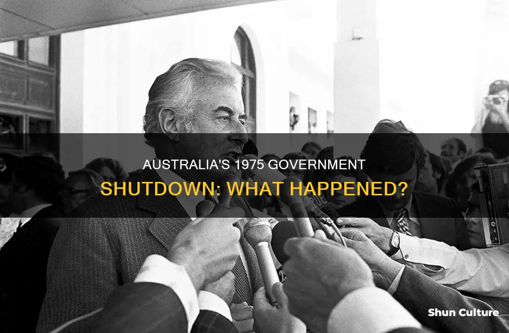 did australia have a government shutdown in 1975
