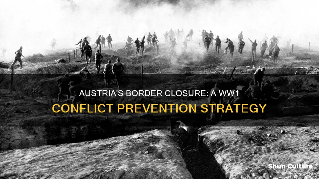 did austria close borders in ww1 to prevent conflict