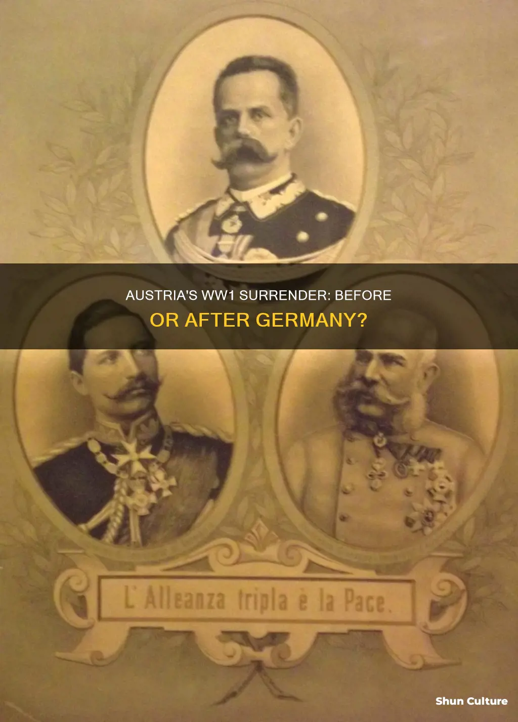 did austria surrender before germany in ww1