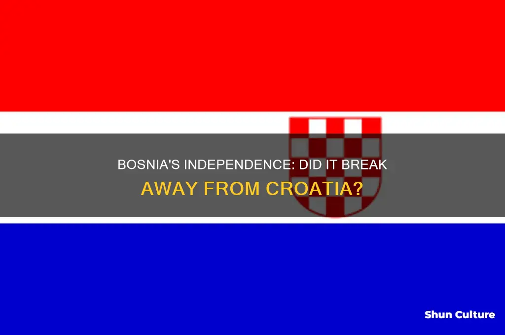 did bosnia break away from croatia