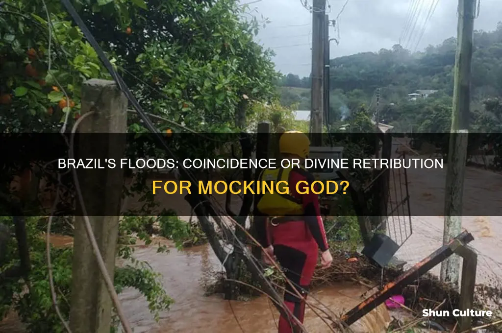 did brazil get flooded after mocking god