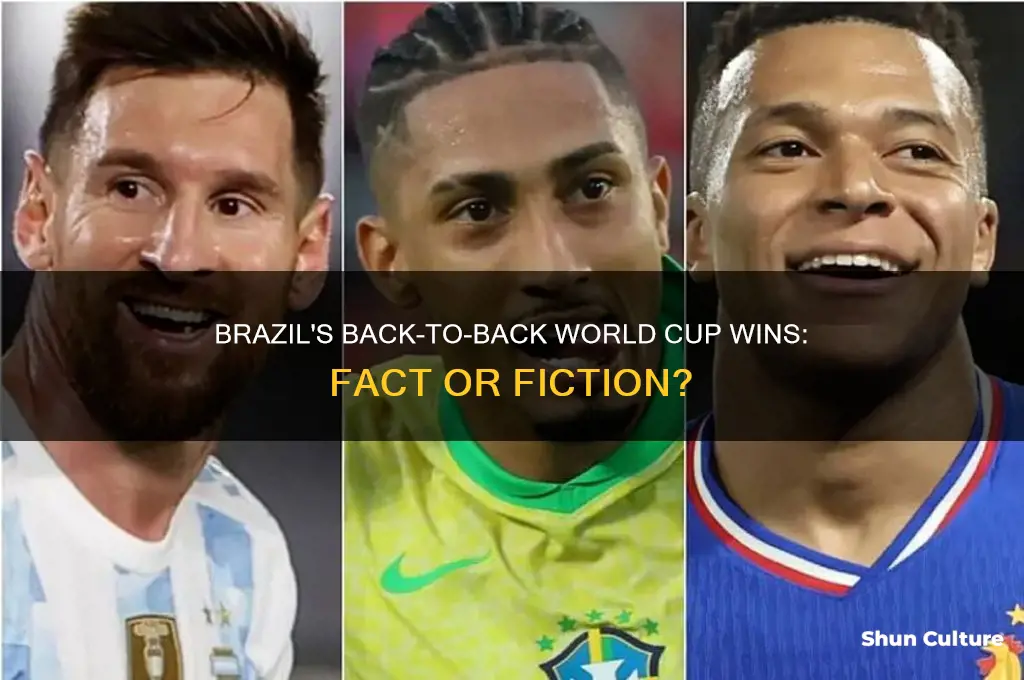 did brazil win the world cup twice in a row