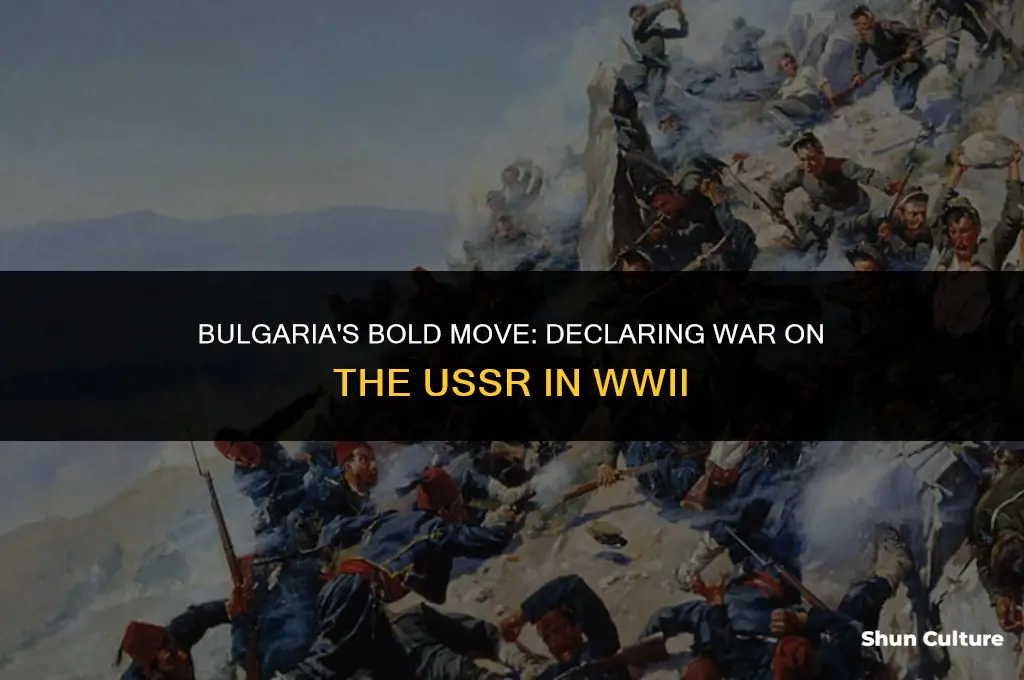 did bulgaria declare war on the ussr in ww2