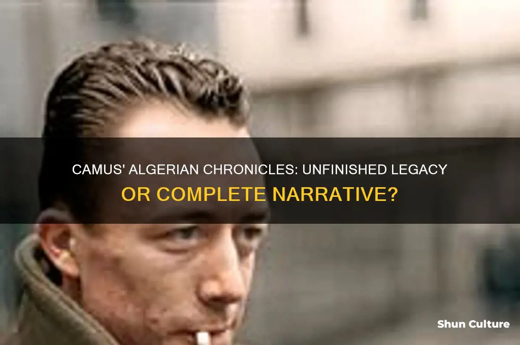 did camus finish algerian chronicles