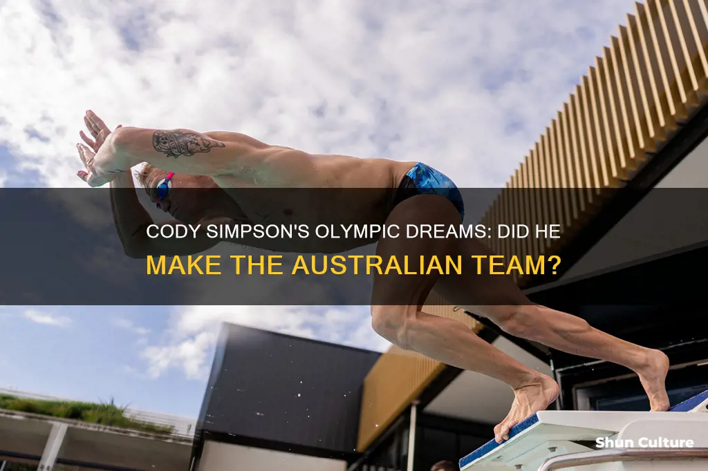 did cody simpson make the australian olympic team