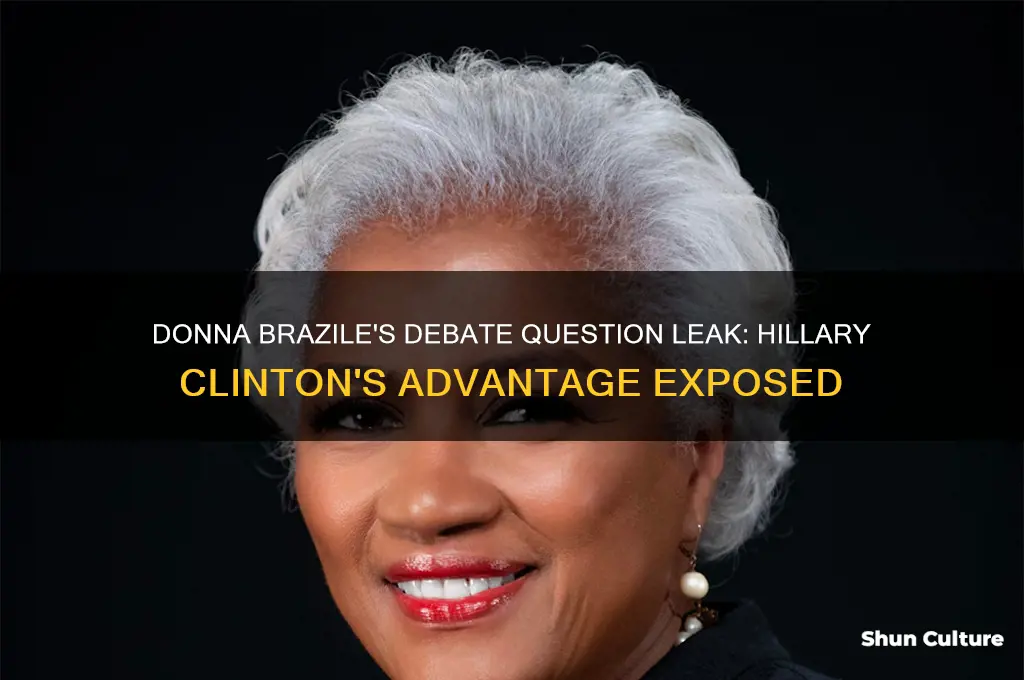 did donna brazil give hillary debate questions
