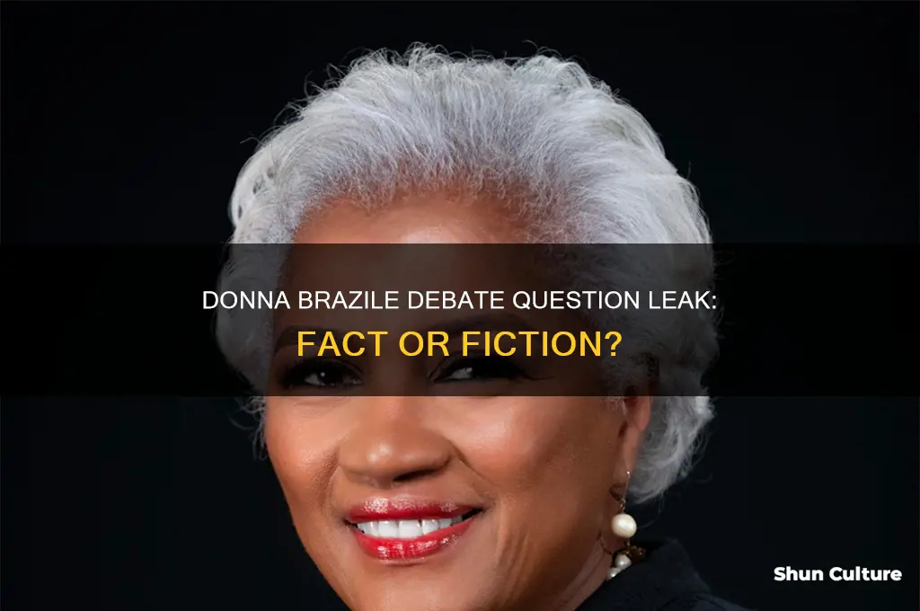 did donna brazile give debate question