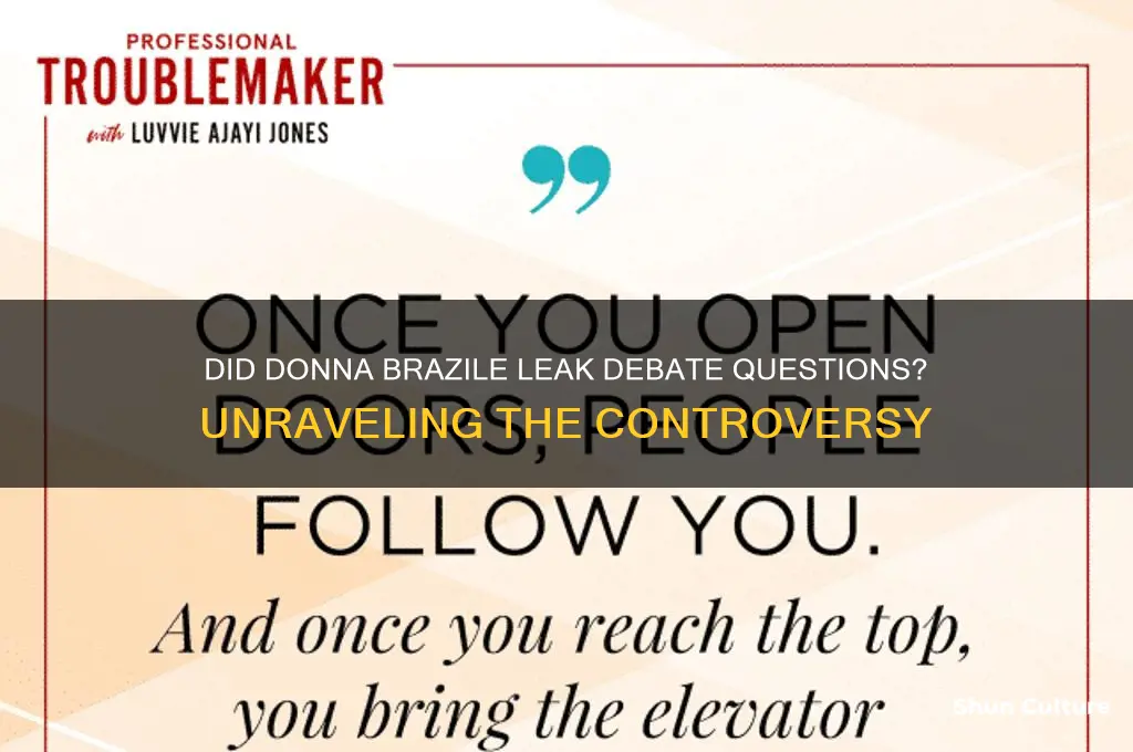 did donna brazile leak questions