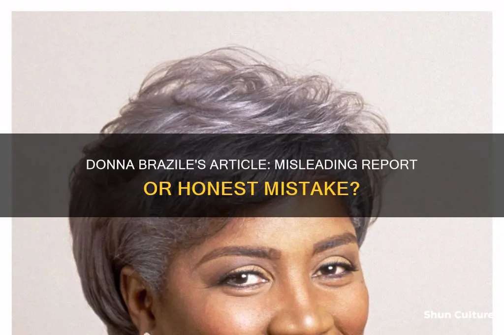 did donna brazile use wrong report in her article