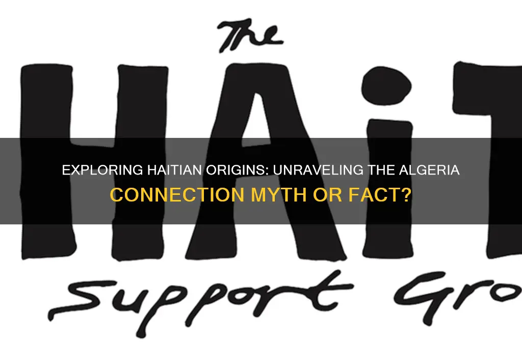 did hatians come form algeria