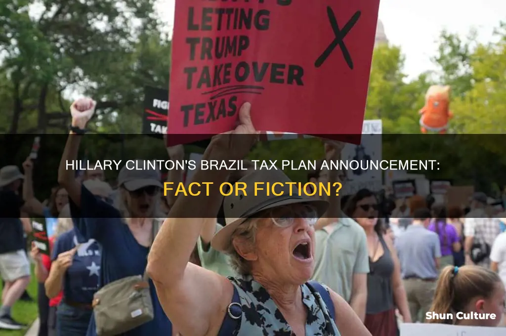 did hillary announce tax plan in brazil