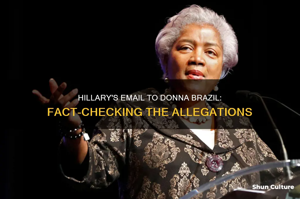 did hillary send an e-mail to donna brazil
