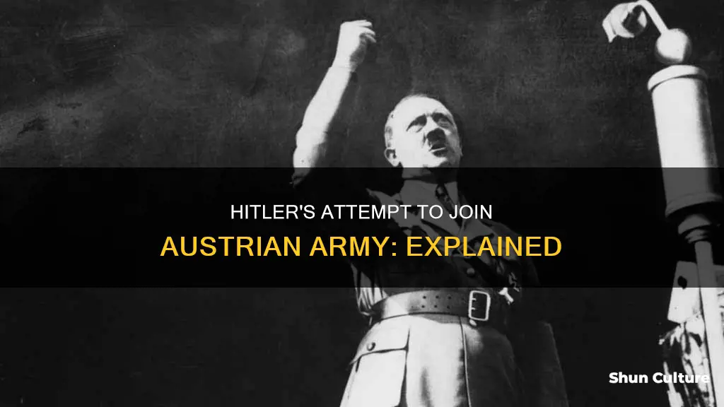 did hitler try to join the austrian army