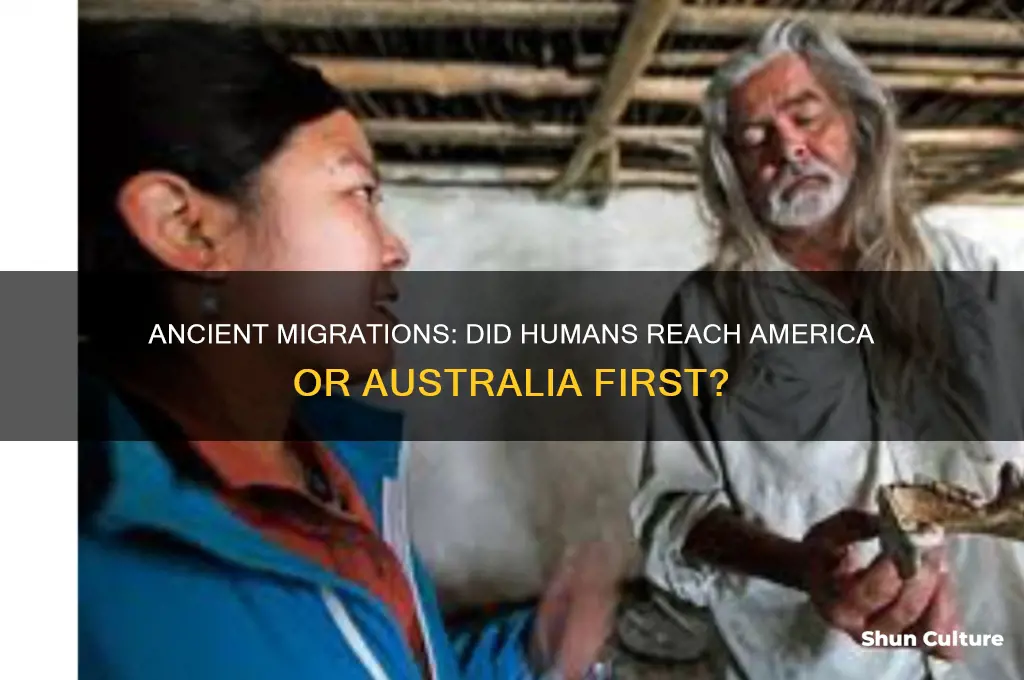 did humans appear in america or australia first