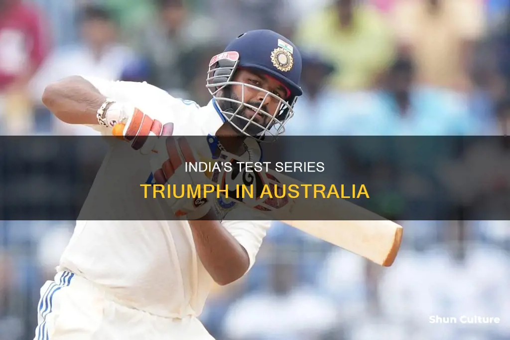 did india ever won a test series in australia