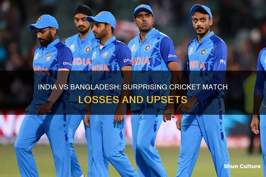 did india loss any cricket match with bangladesh