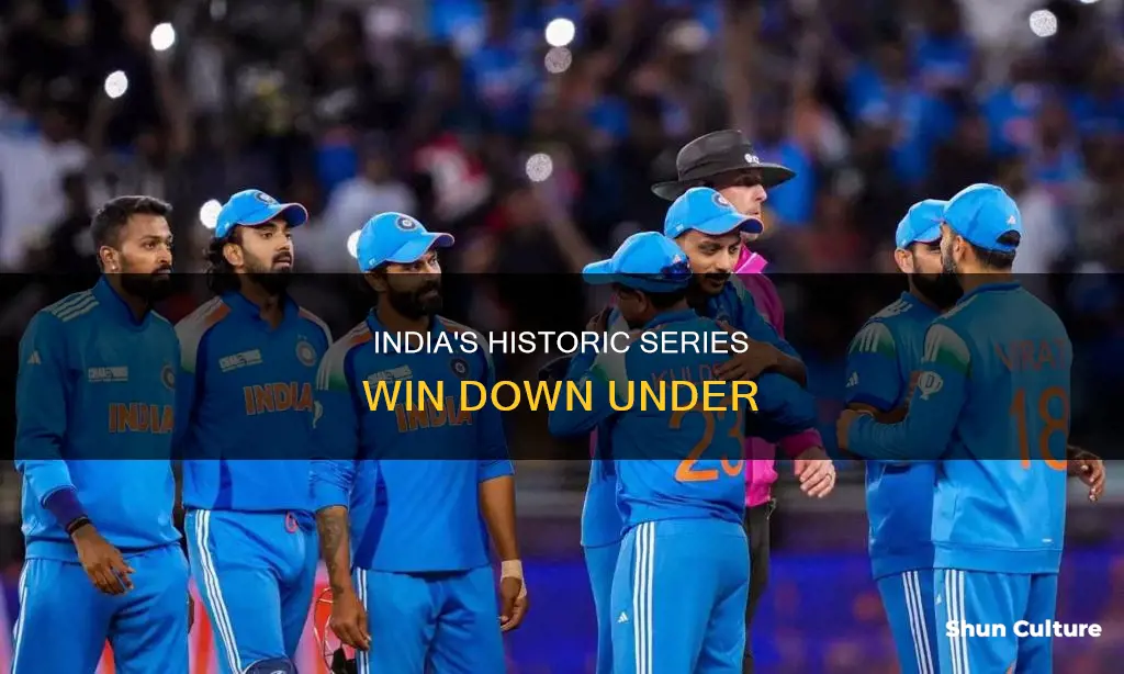 did india win any series in australia