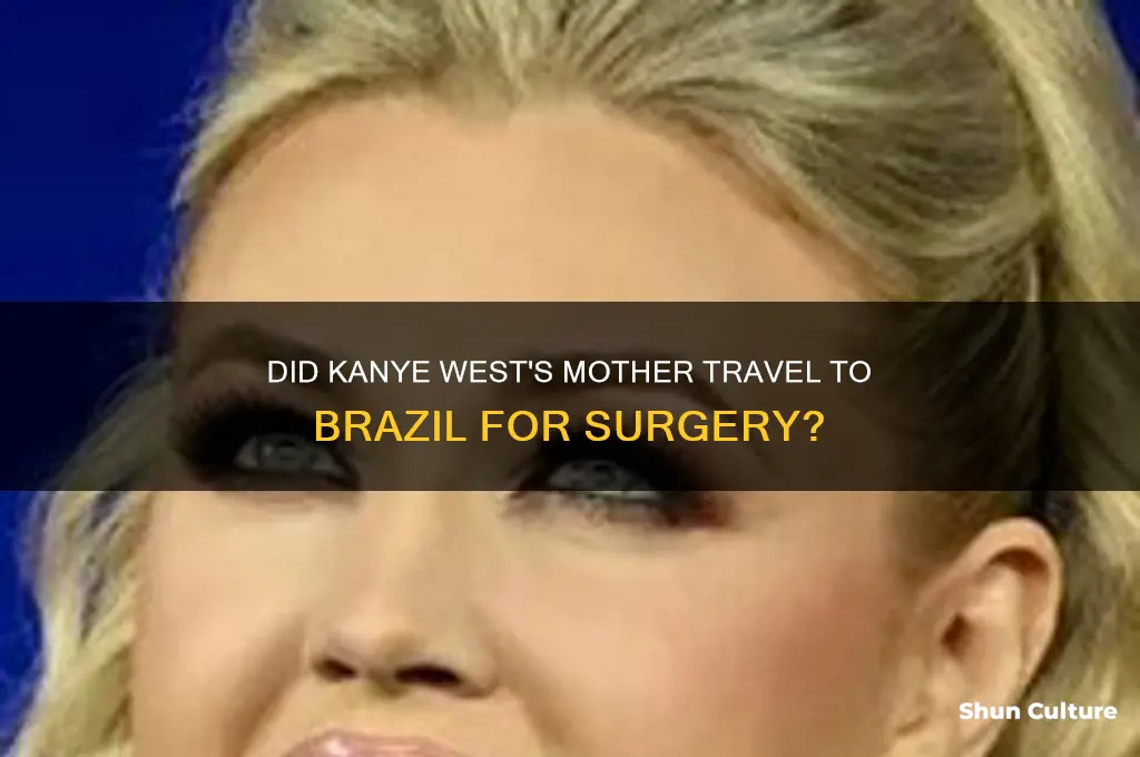 did kanye west mother go to brazil to for surgery