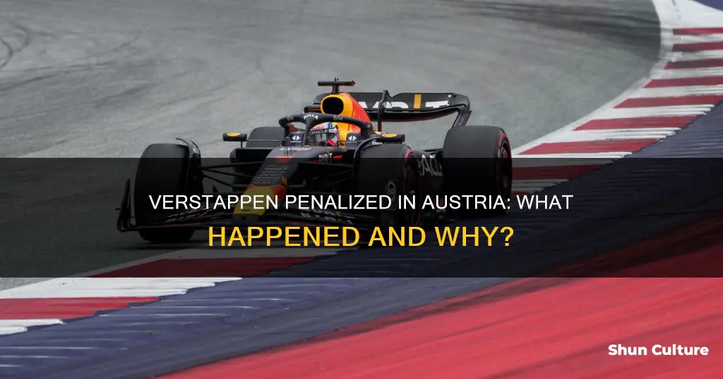 did max verstapin get penilized in austrian f1