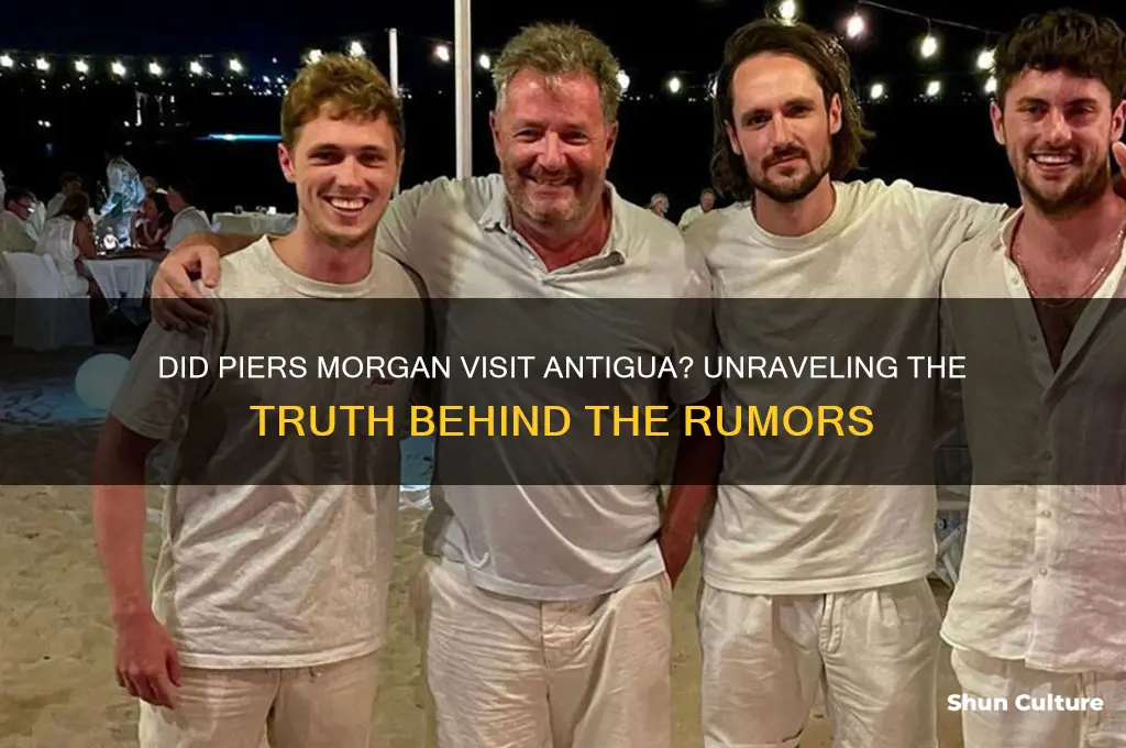 did piers morgan go to antigua
