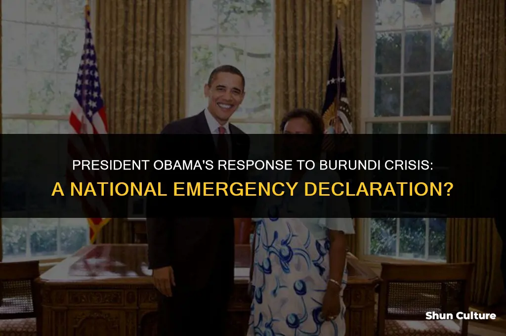 did president obama declare national emergency to help burundi