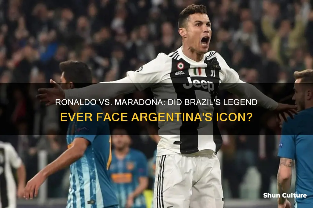 did ronaldo of brazil play against maradona