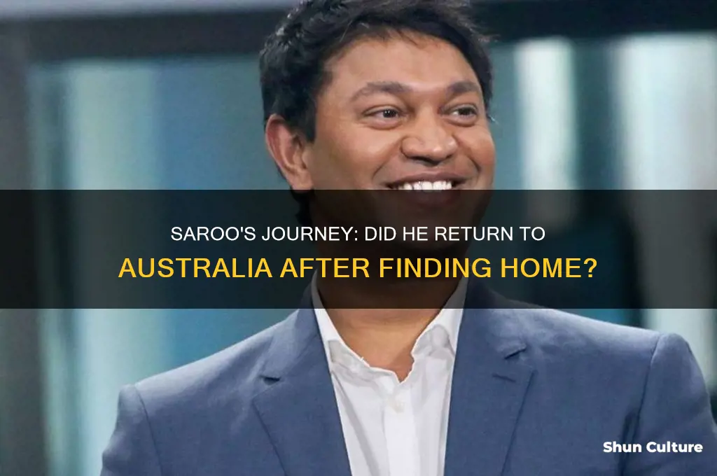 did saroo go back to australia