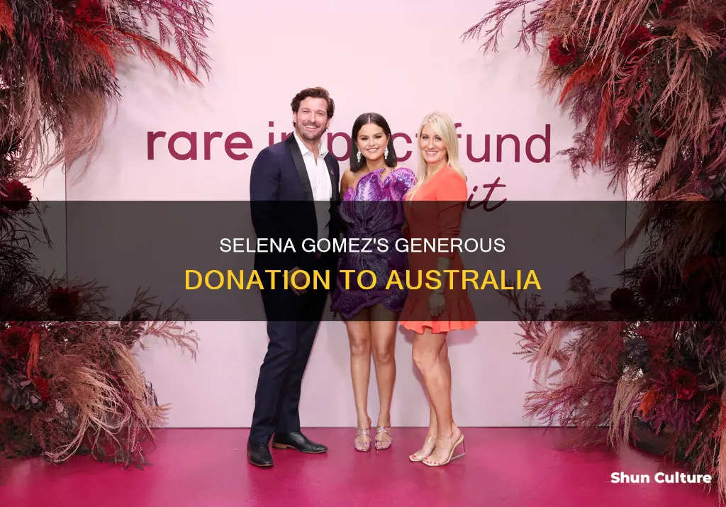 did selena gomez donate money to australia
