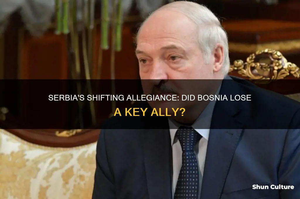 did serbia break its alliance with bosnia