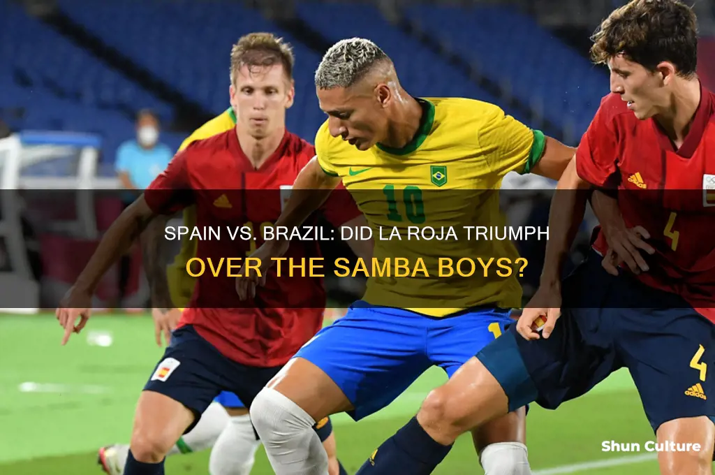 did spain beat brazil in soccer