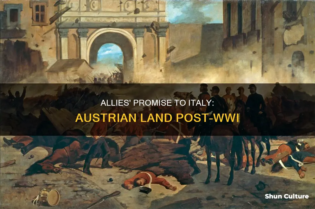 did the allies promise italy austrian land after wwi