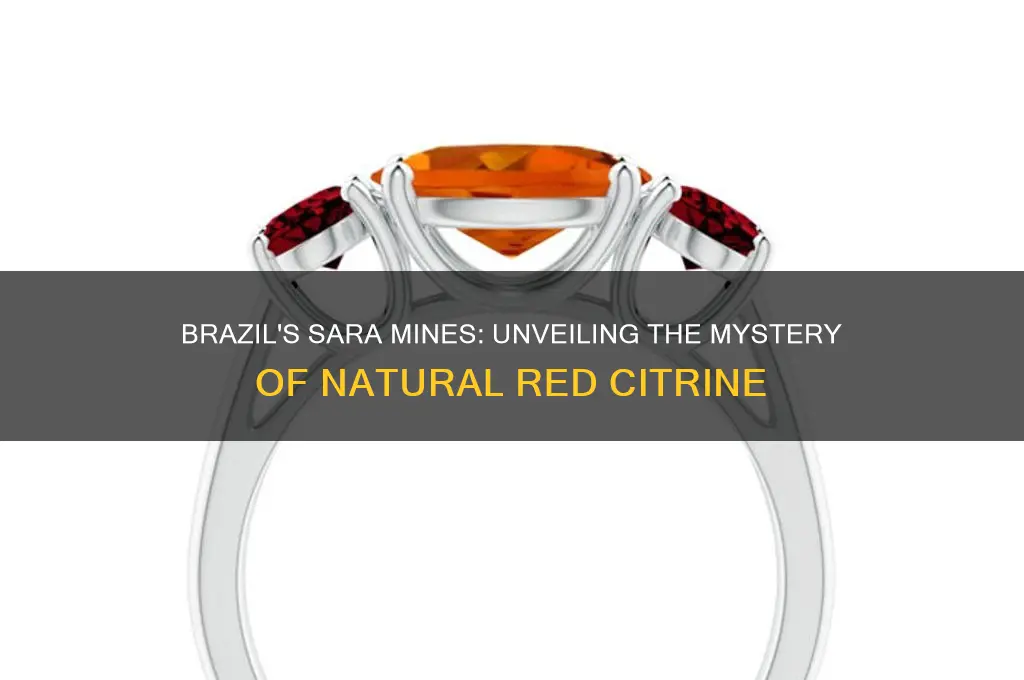 did the sara mines in brazil have natural red citrine