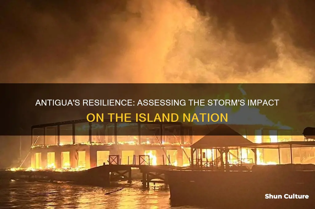 did the storm destroy antigua