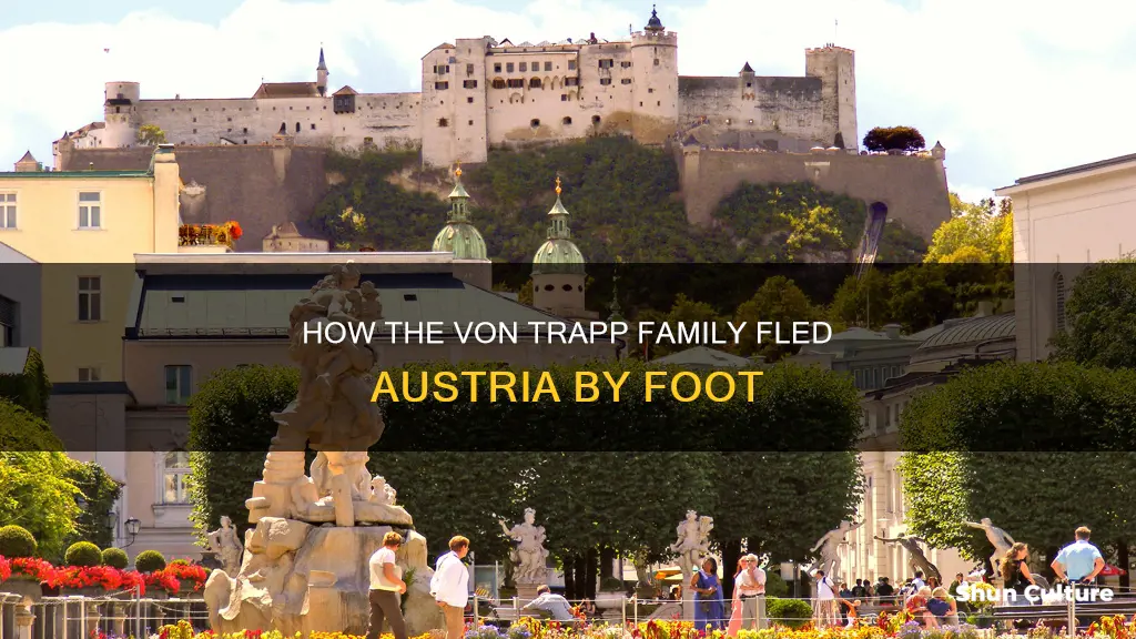 did the von trapp family escape austria on foot