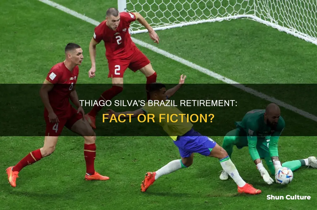 did thiago silva retire from brazil