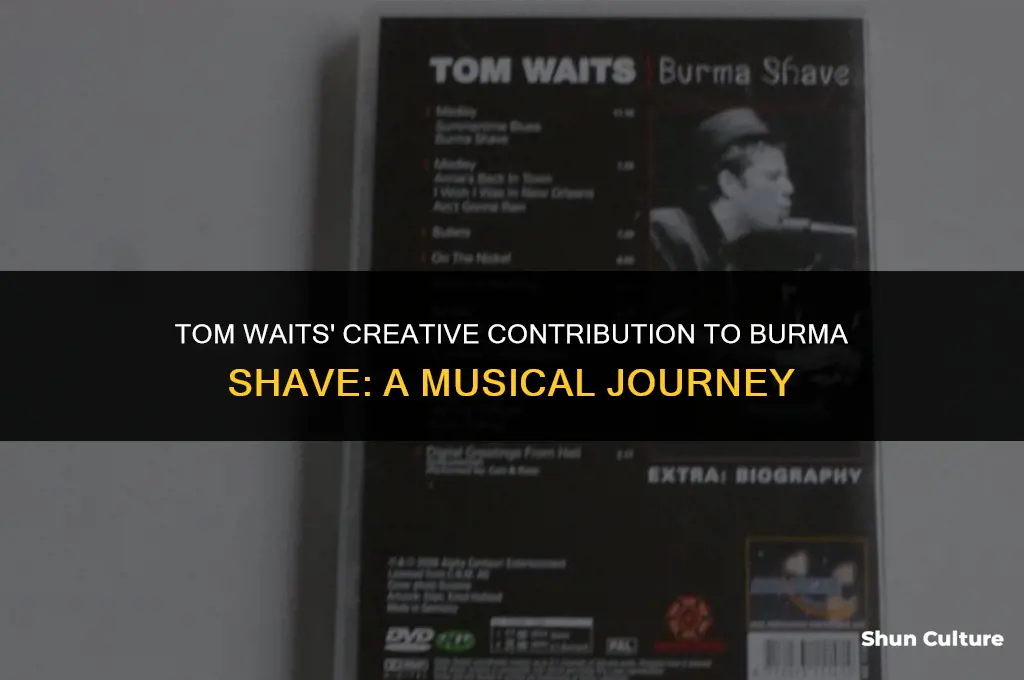 did tom waits write and compose music for burma shave