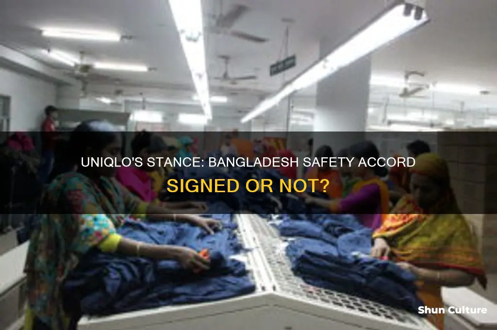 did uniqlo sign the bangladesh safety accord