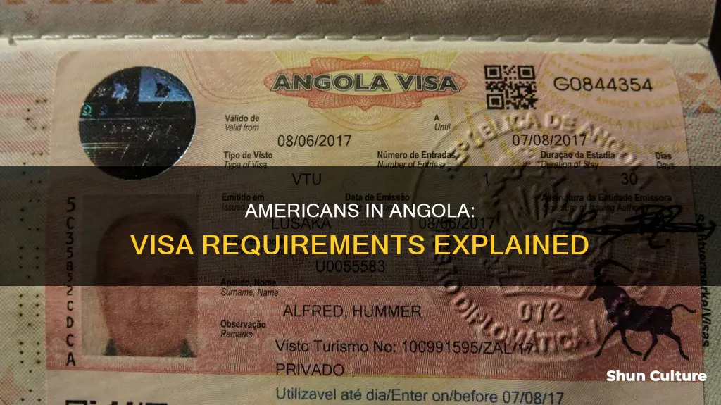 do americans need a visa for angola