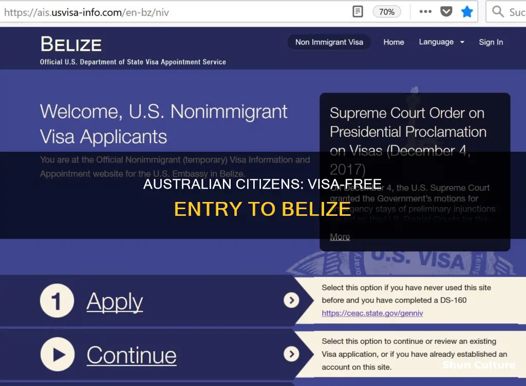 do australian citizens need visa belize