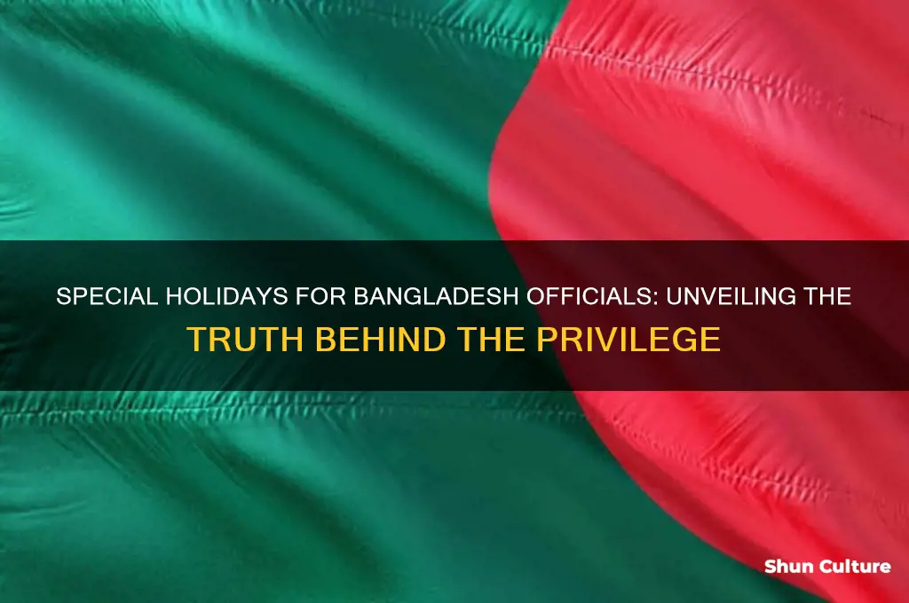 do bangladesh officials have special holidays